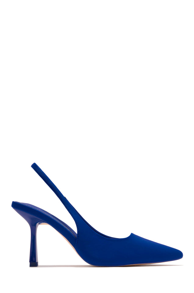 Load image into Gallery viewer, Blue Slingback Heel Pumps
