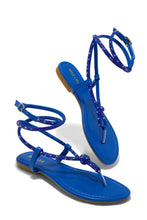 Load image into Gallery viewer, Blue Embellished Sandals
