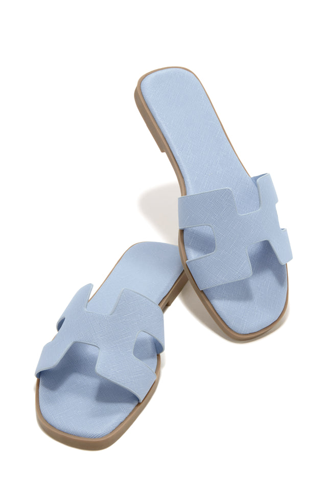 Load image into Gallery viewer, Blue Slide Sandals
