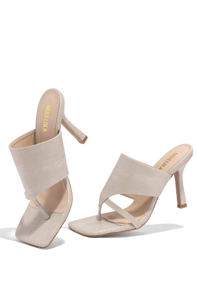 Load image into Gallery viewer, Bone Embossed Croc Heels
