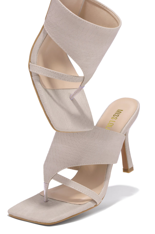 Load image into Gallery viewer, Bone Squared Toe Mule Heels
