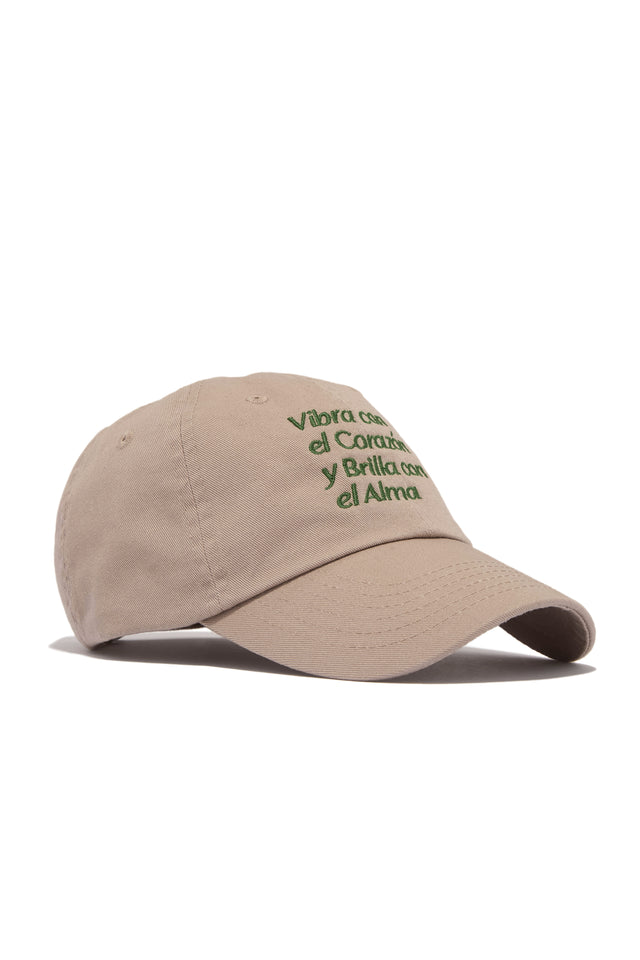 Load image into Gallery viewer, Nude Hat With Green Writing 
