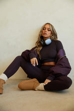 Load image into Gallery viewer, Brown Rib Knit Top with Legging and Jacket

