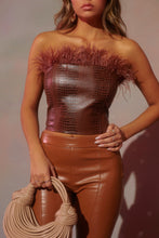 Load image into Gallery viewer, Brown Croc PU Corset
