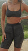 Black and Silver Embellished Biker Short Set On Model Video