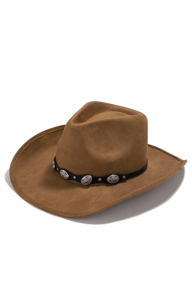 Load image into Gallery viewer, Brown Faux Suede Western Hat
