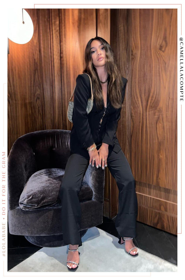 Load image into Gallery viewer, Girl Sitting Wearing Blazer Set
