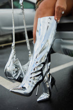 Load image into Gallery viewer, Women Wearing Silver-Tone Boots
