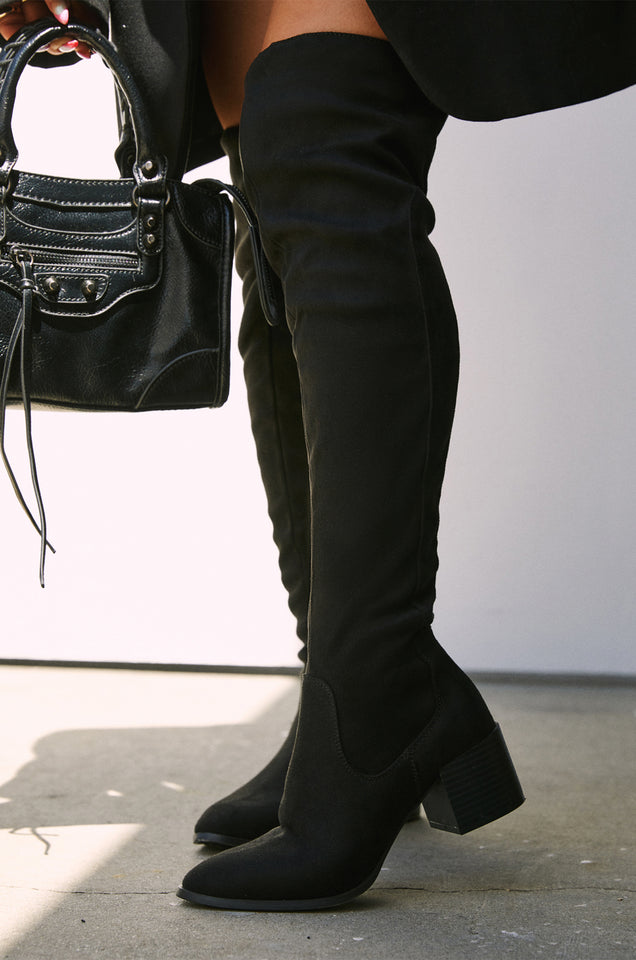 Load image into Gallery viewer, Black Over The Knee Boots
