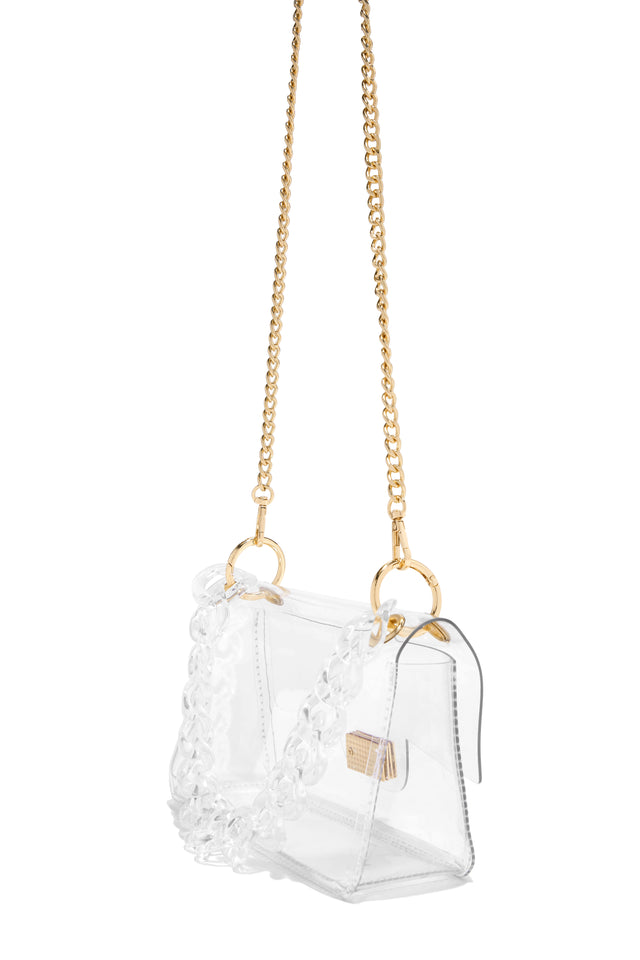 Load image into Gallery viewer, Clear Bag With Cross Body Chain

