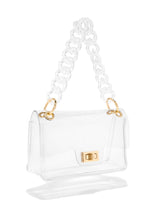 Load image into Gallery viewer, Clear Bag With Gold Tone Hardware 
