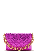 Load image into Gallery viewer, Pink Metallic Flap Over Bag

