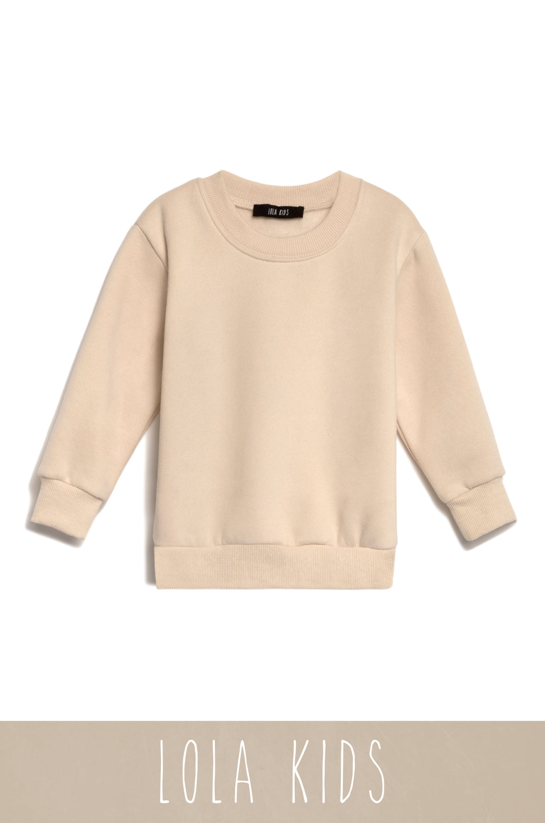 Mini Cozy Feels Kids Crewneck Sweater - Cream
