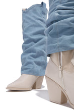 Load image into Gallery viewer, Denim Pointed Closed Toe Boots 
