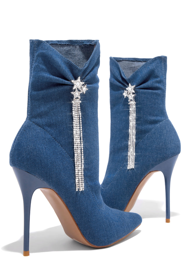 Load image into Gallery viewer, Denim Blue Ankle Boots
