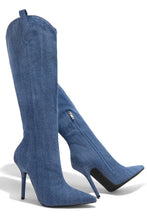 Load image into Gallery viewer, Kaiya High Heel Boots - Denim
