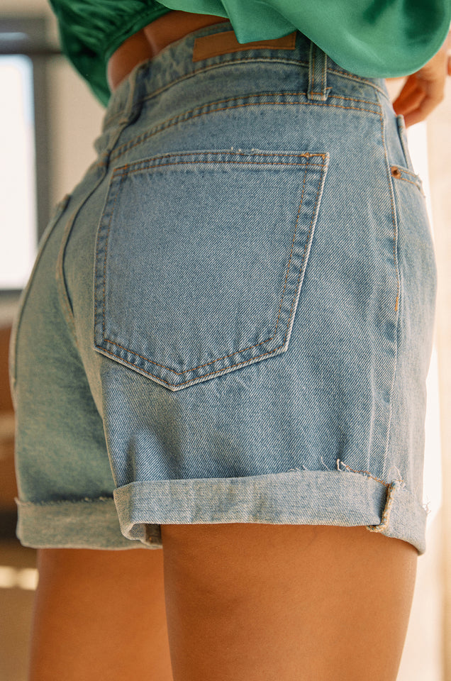 Load image into Gallery viewer, Blue Denim Shorts
