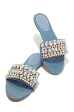 Load image into Gallery viewer, Blue Denim Slide Sandals
