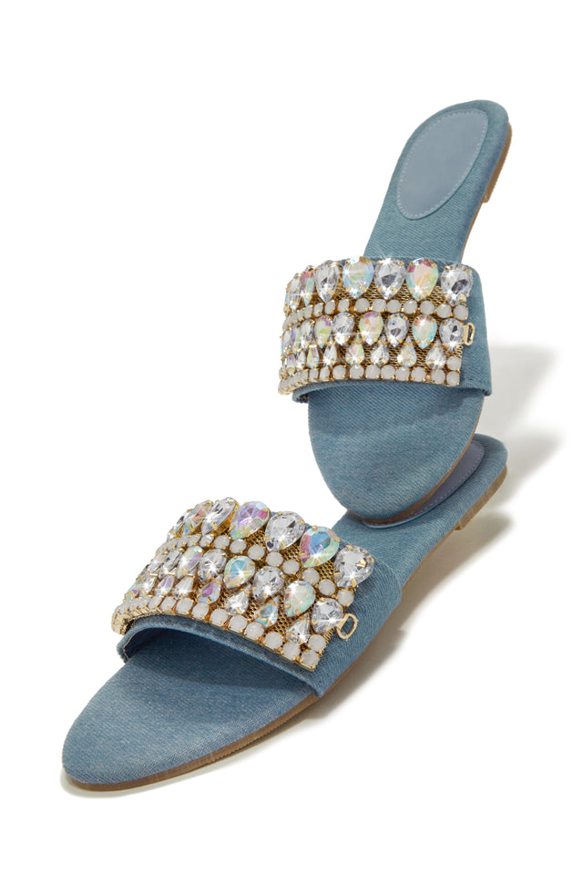Load image into Gallery viewer, Denim Slides
