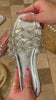 Silver embellished rhinestone slip on sandals