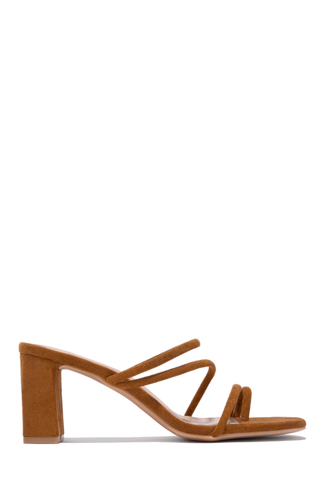 Load image into Gallery viewer, Tan Block Heel Mules

