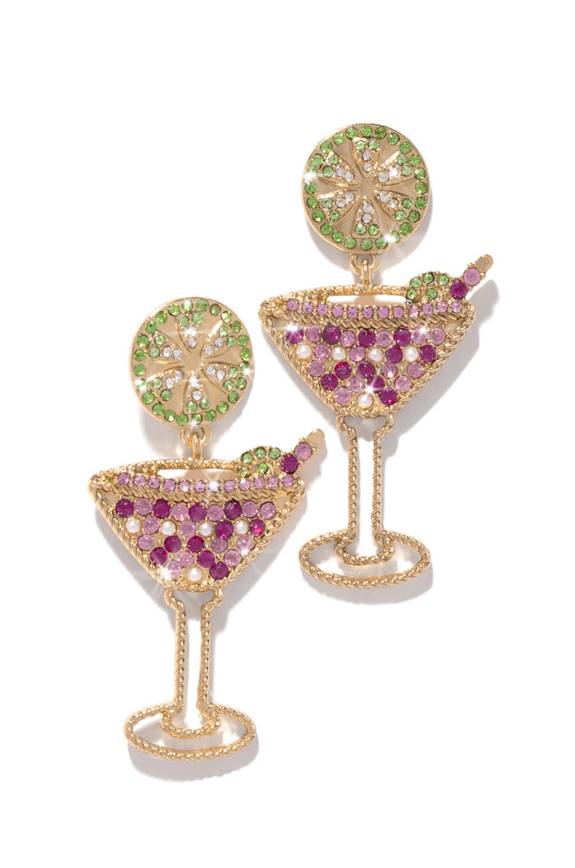Load image into Gallery viewer, Gold Tone Embellished Earring 
