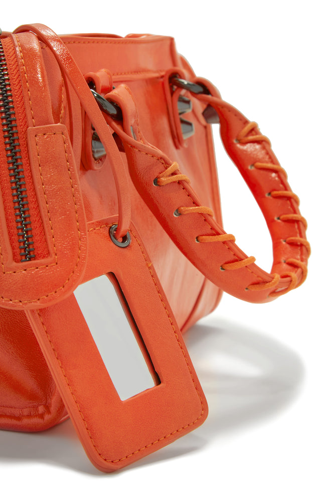 Load image into Gallery viewer, Orange Shoulder Bag with Mirror
