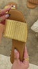 Detail video of gold tone sandals