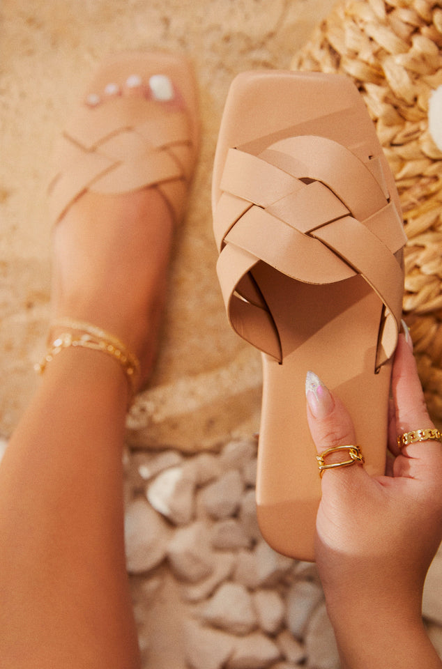Load image into Gallery viewer, Nude Slip On Sandals
