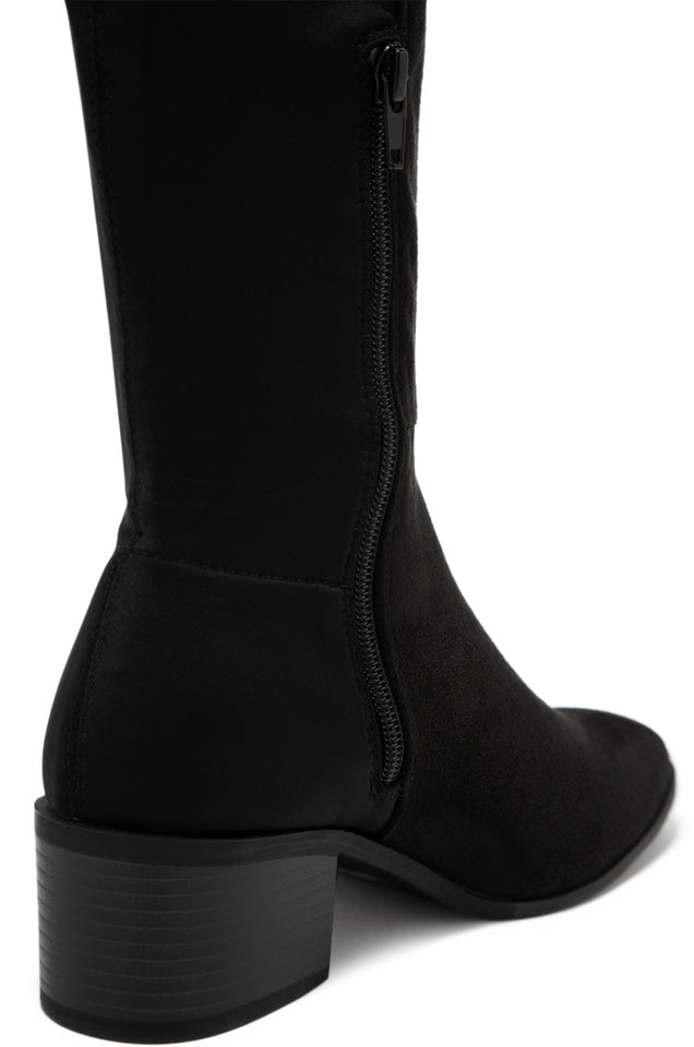 Load image into Gallery viewer, Black Faux Suede Boot 
