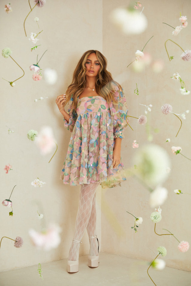 Load image into Gallery viewer, Chiffon Multi Floral Dress
