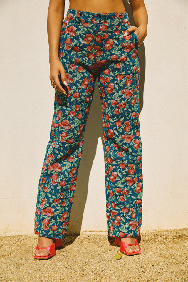 Load image into Gallery viewer, Blue and Red Trouser
