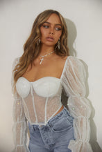 Load image into Gallery viewer, Shiny Silver Corset Top
