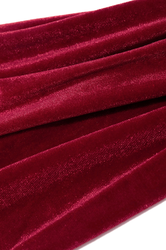 Load image into Gallery viewer, Red Faux Velvet Gloves 
