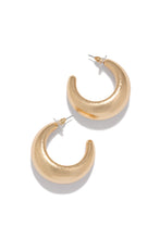 Load image into Gallery viewer, Gold Push Back Hoop Earrings
