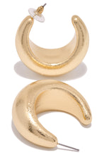 Load image into Gallery viewer, Gold-Tone Open Back Hoop Earring
