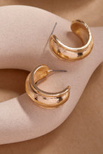 Load image into Gallery viewer, Gold Chunky Half Hoop Earrings
