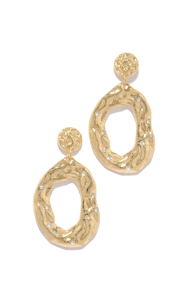 Load image into Gallery viewer, Embellished Gold Tone Earring
