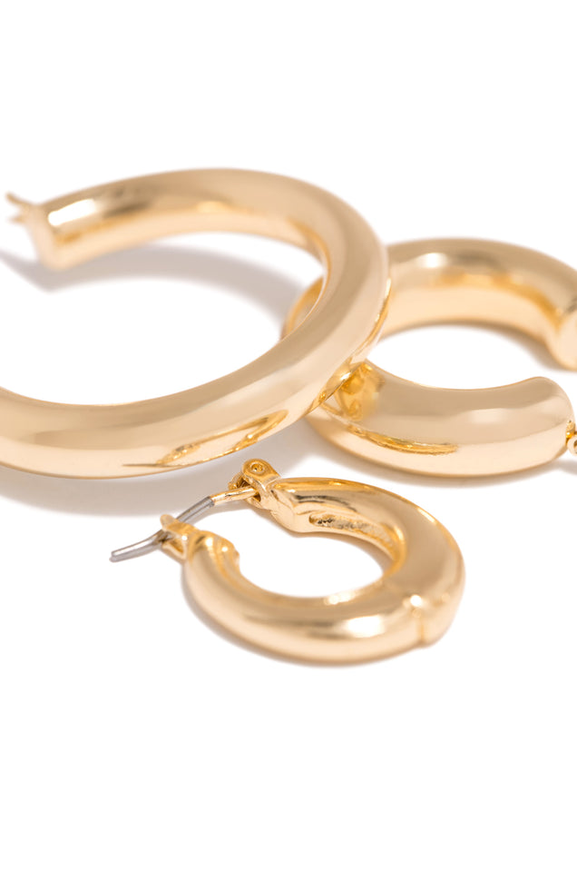 Load image into Gallery viewer, Round Chunky Hoop Earrings
