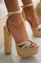 Load image into Gallery viewer, Model Wearing Gold Heel 
