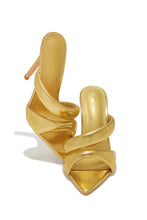 Load image into Gallery viewer, Gold-Tone Pointed Toe High Heels

