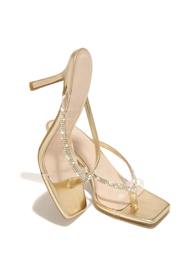 Load image into Gallery viewer, Gold-Tone Mid Heel Mules
