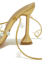Load image into Gallery viewer, Gold High Heels with Lace Up Closure
