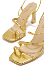 Load image into Gallery viewer, Dreamy Romance Single Sole Lace Up Heels - Gold
