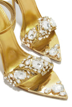 Load image into Gallery viewer, Gold-Tone High Heels
