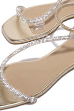 Load image into Gallery viewer, Gold-Tone Sandals

