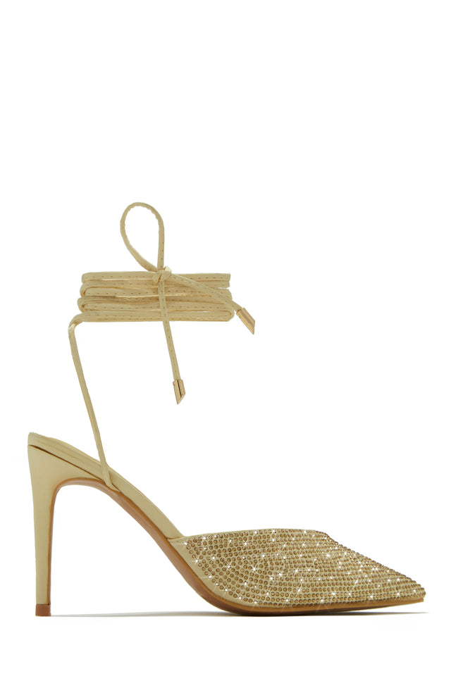 Load image into Gallery viewer, Gold Pointed Toe Heels
