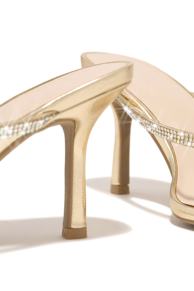 Load image into Gallery viewer, Gold-Tone Embellished Heels
