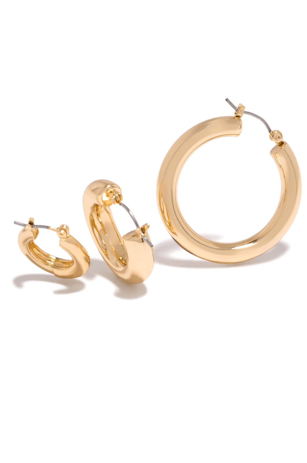 Chunky Gold Hoop Set