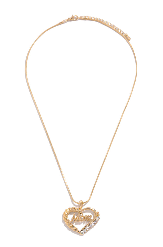 Load image into Gallery viewer, Gold-Tone Mom Pendant Necklace 
